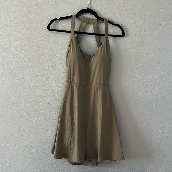 Halara Softlyzero Airy Backless Twisted Dance Active Dress Green Size Medium - Picture 2 of 8